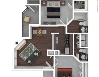 A5 Floor Plan at Infinity on the Mark, Dallas, TX, 75243